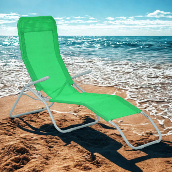 Aga 2x Leżak ogrodowy SIESTA Zielony