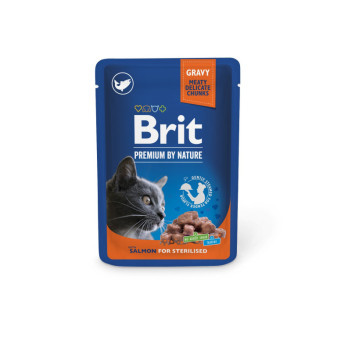 Woreczki dla kota Brit premium Łosoś do sterylizacji 100 g