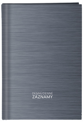 Zapisy dzienne - A4 - laminowane - Szare