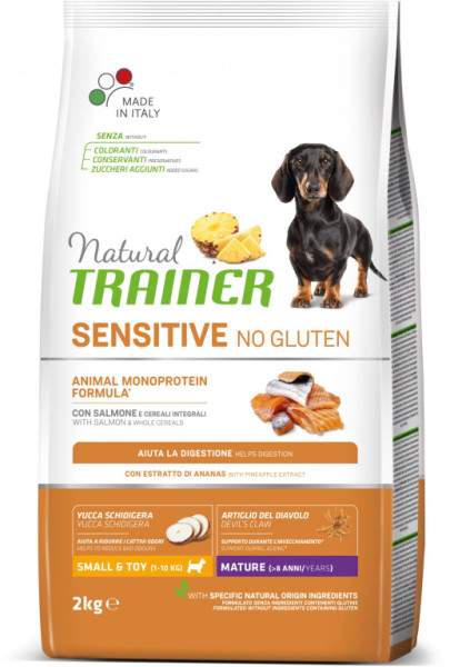 Trainer Natural Sensitive Bez glutenu Dojrzałość Mini łosoś 2kg