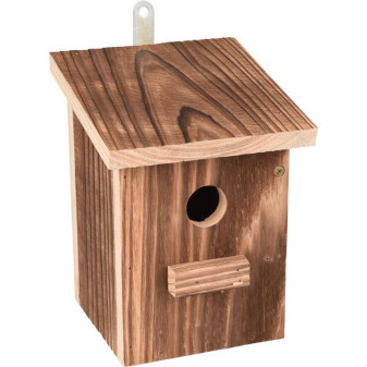 Domek dla ptaków GINO WOOD z garbowanego drewna 16x16x21,5CM