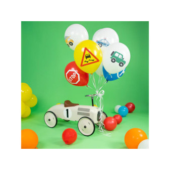 Aga4Kids Balony Lateksowe Samochód 30 cm 9 szt
