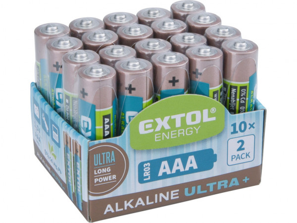 baterie alkaliczne, 20 szt, 1,5V AAA (LR03)