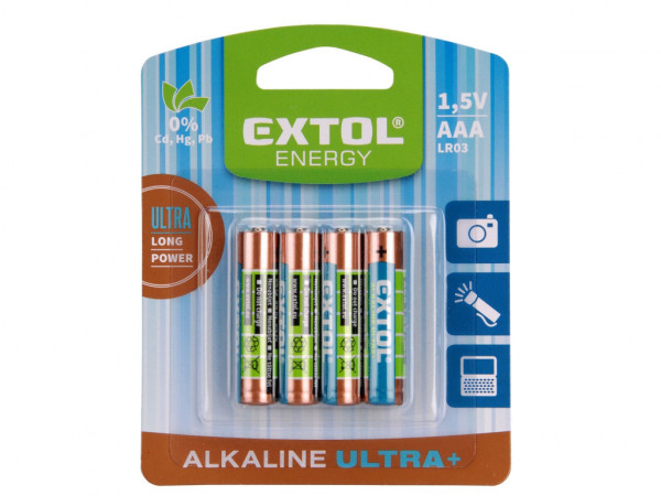 baterie alkaliczne 4 szt 1,5V AAA (LR03)