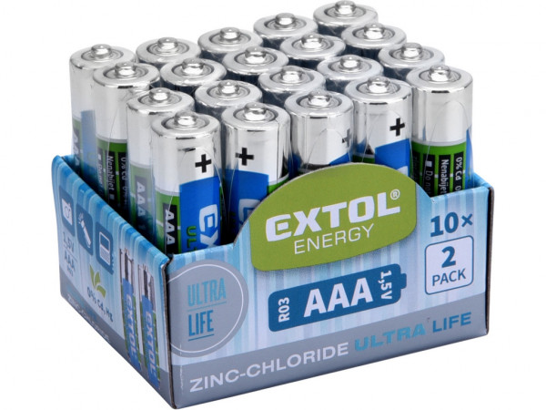 baterie cynkowo-chlorkowe, 20 szt, 1,5V AAA (R03)