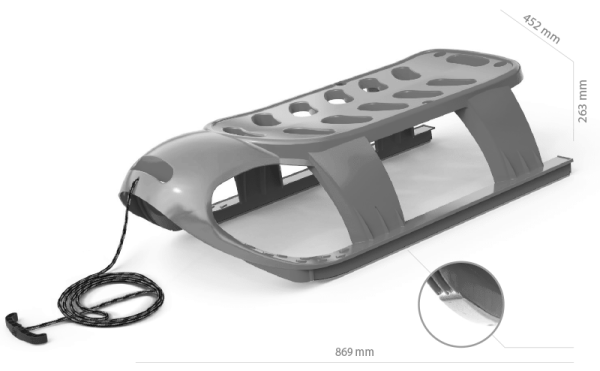 Prosperplast Bezzy Sled czerwony