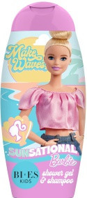 Bi-Es 2w1 dla dzieci szampon i żel pod prysznic Barbie Sunsational, 250ml