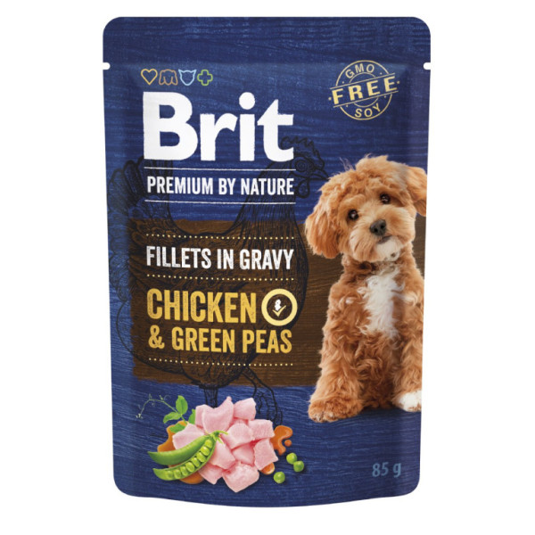 Kap.Brit Premium by Nature Filety dla psa w sosie z kurczakiem i zielonym groszkiem 85 g