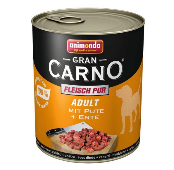 Animonda GranCarno Adult puszka dla psów wołowina+serca kacze 400g