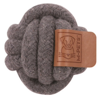 Bawełniana piłka do zabawy M-Pets Coto, szara 6,5cm