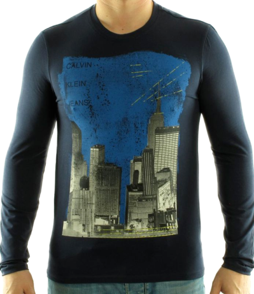 CALVIN KLEIN T-shirt cmp84q Granatowy