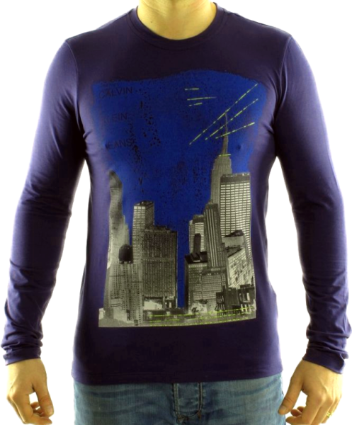 CALVIN KLEIN T-shirt cmp84q Fioletowy