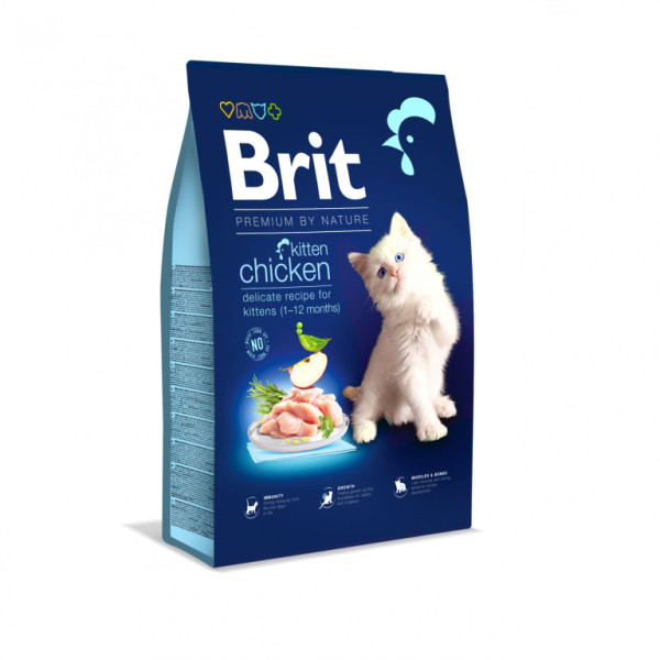 Brit Premium by Nature Cat Kitten Kurczak 8 kg