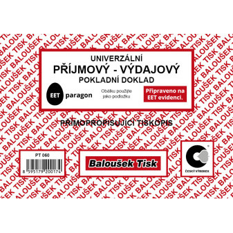 Uniwersalny dowód wpłaty-pokwitowanie wydatków A6 - EET