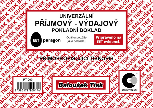 Uniwersalny dowód wpłaty-pokwitowanie wydatków A6 - EET