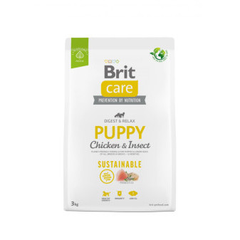 Brit Care Dog Sustainable Puppy - kurczak i owad, 3kg