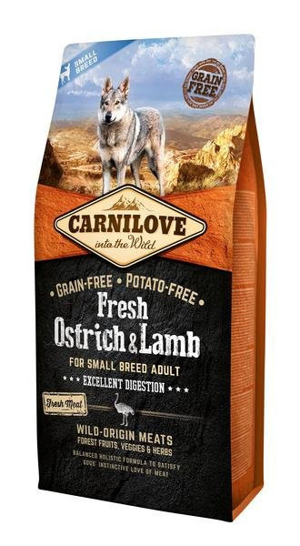 Carnilove Dog Fresh Struś i Jagnięcina dla małych ras 6kg