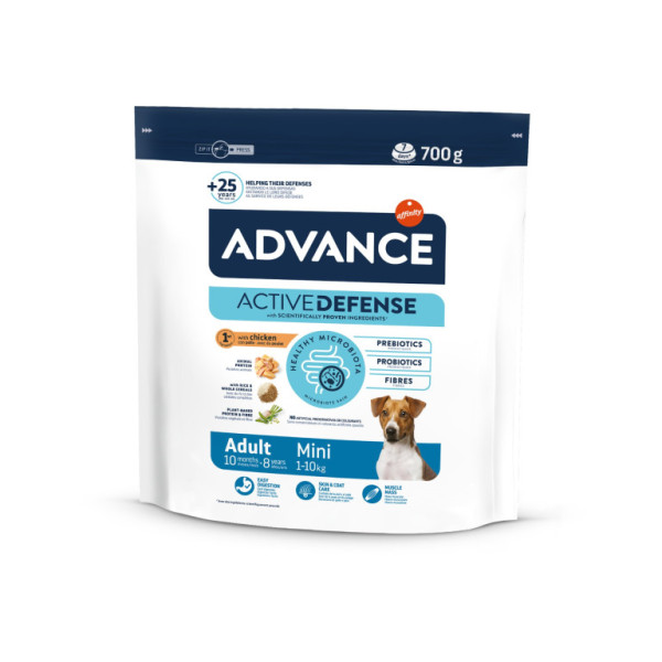 Advance mini dorosły kurczak i ryż 700g