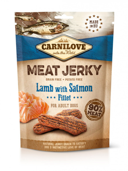 Carnilove Jerky Filet jagnięcy z łososiem 100 g