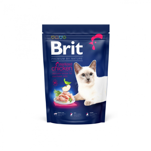 Brit Premium by Nature Kot Sterylizowany Kurczak 1,5 kg