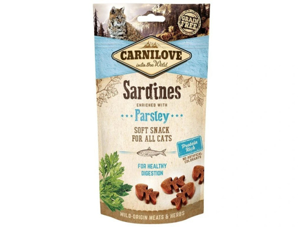 Carnilove Cat Półwilgotna Przekąska Sardynka z Pietruszką 50g