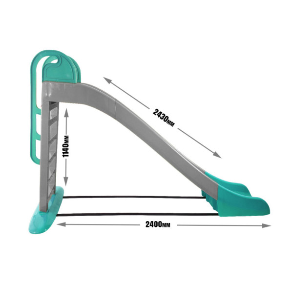 Doloni Slide z uchwytem 243 cm Szaro-zielony