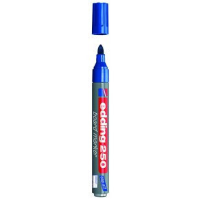 Marker Edding 250 niebieski o szerokości śladu 1,5 - 3mm