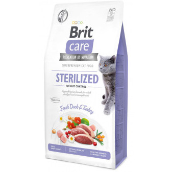 Brit Care Cat, sterylizowana, bezzbożowa karma kontrolująca wagę 7kg