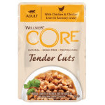 Saszetka Wellness Core Cat Tender z kurczakiem i wątróbką w sosie 85g