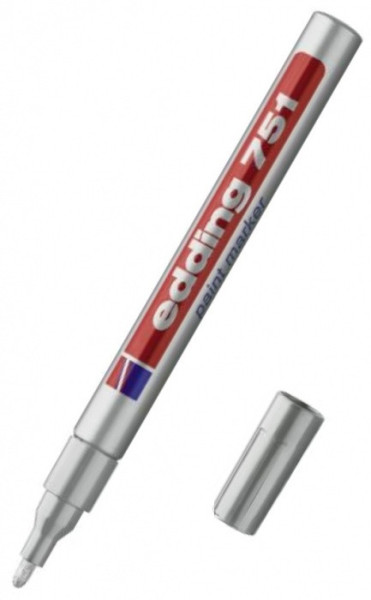 Marker Edding 751 lakier srebrny szerokość 1 - 2mm