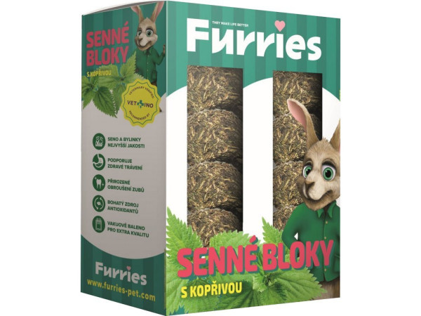 Furries bloki siana z czeskich łąk z pokrzywą 800g