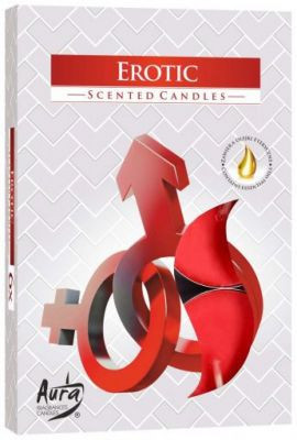 Świeca zapachowa do herbaty Erotic 6 szt w pudełku P15-39