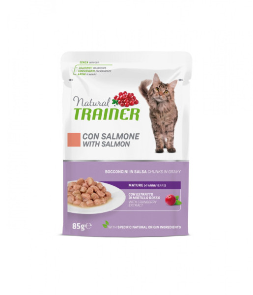 Saszetka Trainer Natural KOT DOJRZAŁY łosoś 85g
