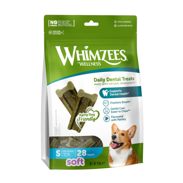 WHIMZEES Miękki przysmak dentystyczny dla psów S (7-12 kg) 28 szt