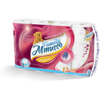 Papier toaletowy Almusso Family 3 warstwy, 12 szt. w paczce, 15m