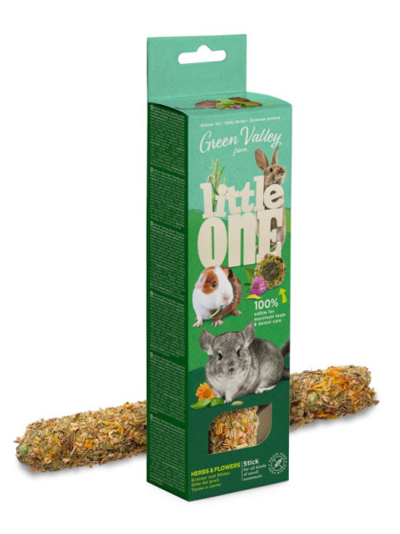 Little One Baton bezzbożowy dla małych zwierząt z ziołami 160g