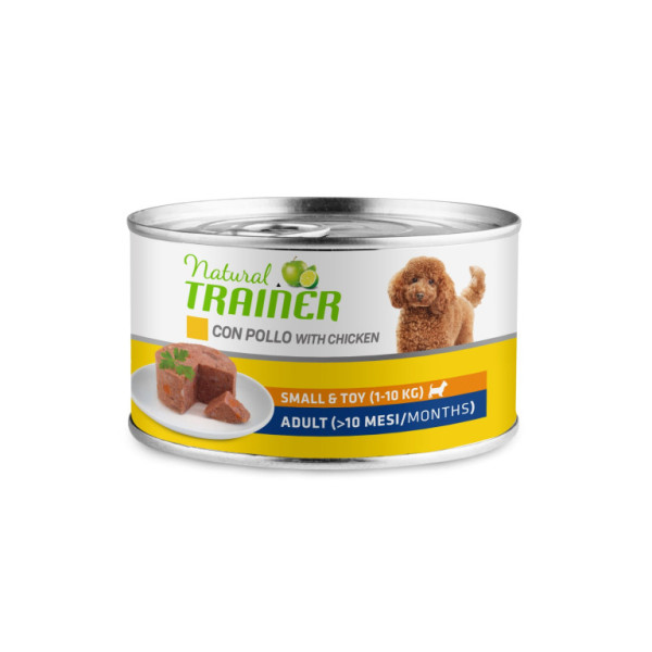 Puszka TRAINER Natural mała i zabawkowa reklama. Kurczak i Ryż 150g