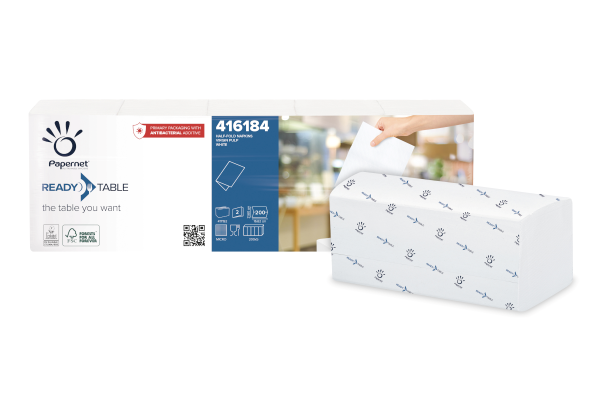 Serwetki gastronomiczne Papernet 1/2 stosu, 2 szt. celuloza, 8000 szt