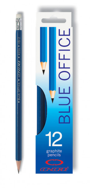 Ołówek Concorde Graphite Blue office 4550 nr 2 (HB) z gumką A1033
