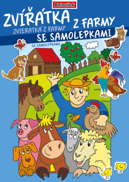 Kolorowanka - A4 - z naklejkami - Zwierzęta gospodarskie