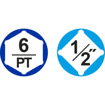 Zestaw nasadek 1/2', 12 szt., przemysłowy, CrV