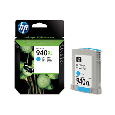 Oryginalny atrament HP C4907AE, HP 940XL, błękitny, 1400 stron, 16 ml, HP Officejet Pro 8000, Pro 8500