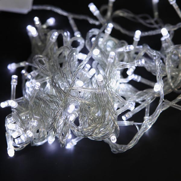 Łańcuch oświetleniowy LED biała zimna 10m, 100xLED
