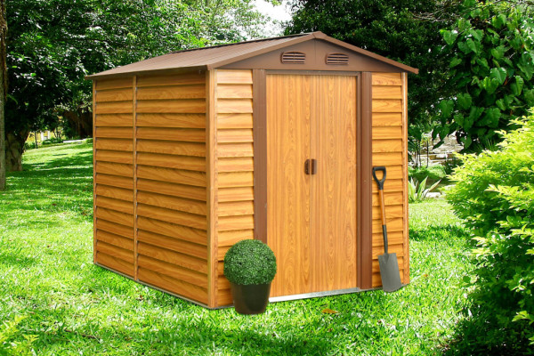 Domek ogrodowy Aga 236x209x195 cm Brązowy