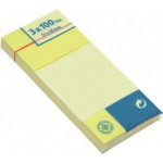 Blok karteczek samoprzylepnych 3,8 x 5,1 cm 3 szt pastelowy żółty Smart line