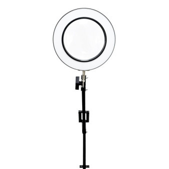 Lampa stołowa LED Platinet Magnify 10W ściemniana z lupą, czarna