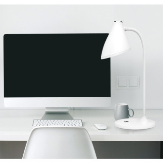 Lampa stołowa LED Platinet 5W ściemniana, wbudowana bateria 2400mAh, biała
