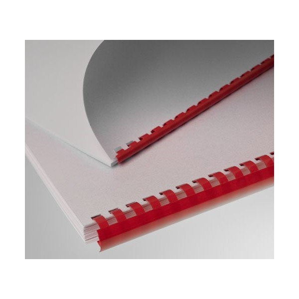 Grzbiety plastikowe Eurosupplies 22 czerwone