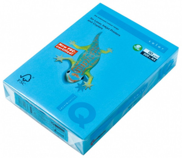 Papier kolorowy IQ AB48 - A4 80g błękitny intensywny 500 arkuszy