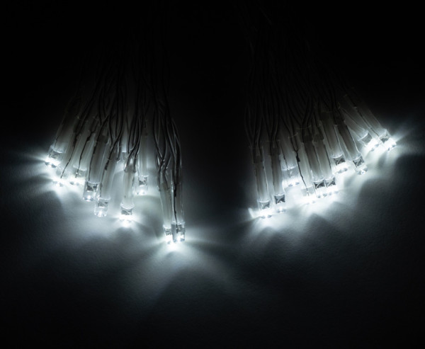 Linder Exclusiv Łańcuch świąteczny zasilany bateriami 50 diod LED Zimna biel